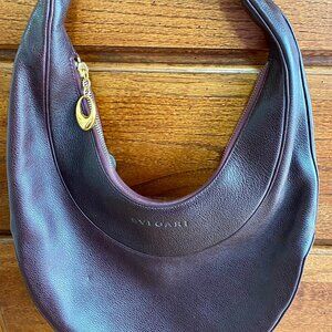 BVLGARI Logomania Ascot Shoulder Bag Leather